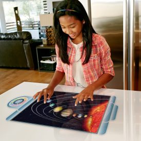 Girl interacting with surface